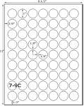 1 Diameter Round Pastel Label Sheet<BR><B>USUALLY SHIPS SAME DAY</B>