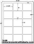 2  x  2 1/2 Rectangle  White Label Sheet<BR><B>USUALLY SHIPS SAME DAY</B>