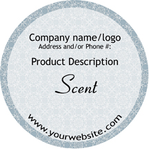 Quick Build Candle Label #1 - ROUND<BR><B>USUALLY SHIPS WITHIN 24-48 HRS</B>