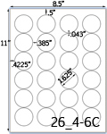 1 2/3 Diameter Round Labels, Round Stickers, Round Laser Labels, Round Inkjet Labels