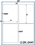 4 x 5 Rectangle<BR>White Satin Gloss Printed Label Sheet<BR><B>USUALLY SHIPS IN 2-3 BUSINESS DAYS</B>