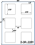2 3/4 x 2 3/4 Square<BR>Brown Kraft Printed Label Sheet<BR><B>USUALLY SHIPS IN 2-3 BUSINESS DAYS</B>