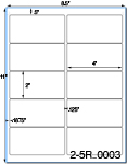 4 x 2 Rectangle <BR>White Satin Gloss Printed Label Sheet<BR><B>USUALLY SHIPS IN 2-3 BUSINESS DAYS</B>