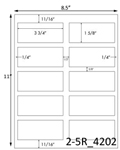 3 3/4 x 1 5/8 Rectangle<BR>White Satin Gloss Printed Label Sheet<BR><B>USUALLY SHIPS IN 2-3 BUSINESS DAYS</B>