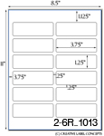 3 3/4 x 1 1/4 Rectangle<BR>White Satin Gloss Printed Label Sheet<BR><B>USUALLY SHIPS IN 2-3 BUSINESS DAYS</B>