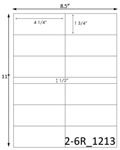 4 1/4 x 1 3/4 Rectangle<BR>White Satin Gloss Printed Label Sheet<BR><B>USUALLY SHIPS IN 2-3 BUSINESS DAYS</B>