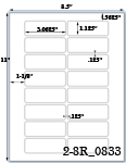 3 1/16 x 1 1/8 Rectangle<BR>White Satin Gloss Printed Label Sheet<BR><B>USUALLY SHIPS IN 2-3 BUSINESS DAYS</B>