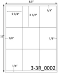 2 3/4 x 3 1/2 Rectangle <BR>White Satin Gloss Printed Label Sheet<BR><B>USUALLY SHIPS IN 2-3 BUSINESS DAYS</B>