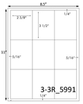 2 5/8 x 3 1/2 Rectangle<BR>White Satin Gloss Printed Label Sheet<BR><B>USUALLY SHIPS IN 2-3 BUSINESS DAYS</B>
