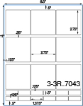 2 3/4 x 2 3/4 Square & & 1 3/8 x 1/2 Rectangle<BR>White Satin Gloss Printed Label Sheet<BR><B>USUALLY SHIPS IN 2-3 BUSINESS DAYS</B>