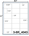 2 5/8 x 1 3/4 Rectangle<BR>White Satin Gloss Printed Label Sheet<BR><B>USUALLY SHIPS IN 2-3 BUSINESS DAYS</B>