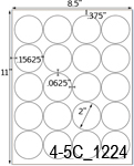 2 Diameter Round Label, Round Stickers, Round Inkjet Labels, Round Laser Labels