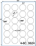1 2/3 Diameter Round Labels, Round Stickers, Round Laser Labels, Round Inkjet Labels