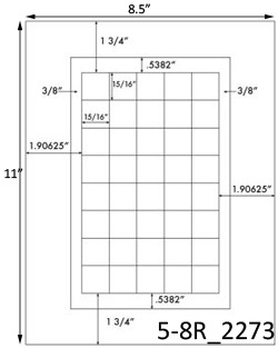 15/16 x 15/16 Square<BR>White Water-resistant Polyester Printed Label Sheet<BR><B>USUALLY SHIPS IN 2-3 BUSINESS DAYS</B>