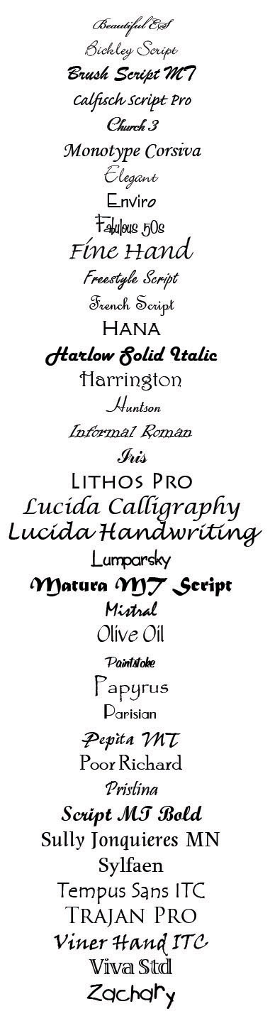 Font Options - www.brownkraftlabels.com