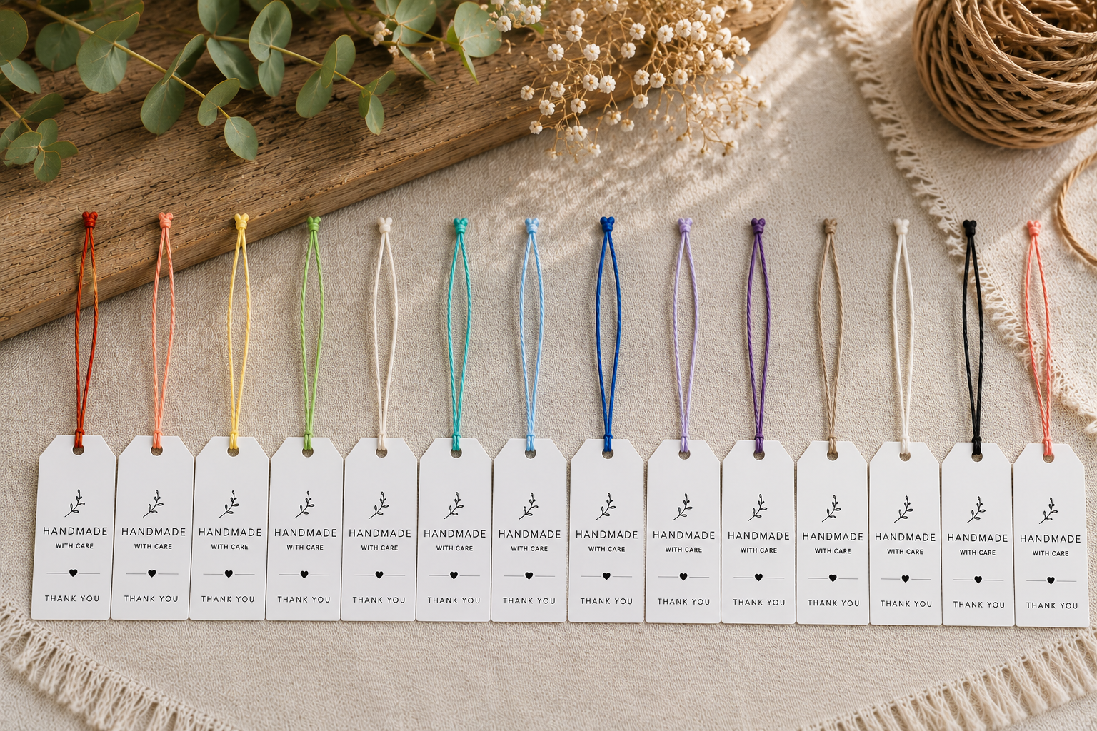 Color String On Tag Hang Tag String