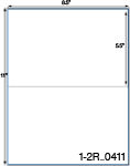 8 1/2 x 5 1/2 Rectangle  White Label Sheet<BR><B>USUALLY SHIPS SAME DAY</B>
