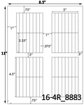 3/8 x 2 1/4 Rectangle  White Label Sheet<BR><B>USUALLY SHIPS SAME DAY</B>