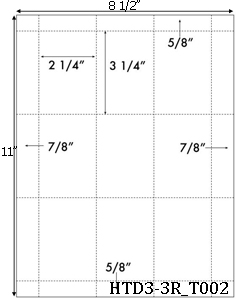 2 1/4 x 3 1/4 Rectangle Perforated Hang Tag Sheet<BR>no pre-drilled hole<BR><B>USUALLY SHIPS SAME DAY</B>
